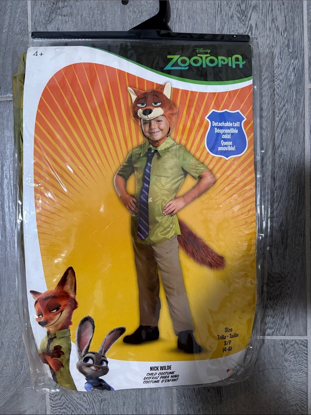 Disney Zootopia Nick Wilde Halloween costume size small (4-6) new